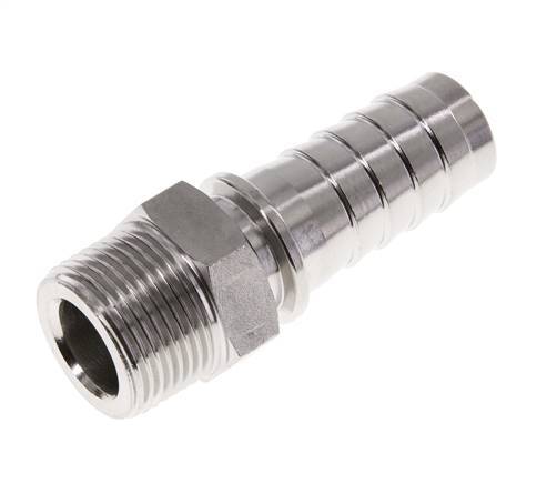 25x40 mm & R1'' Stainless Steel 1.4301 Hose Pillar with Male Threads DIN EN 14423