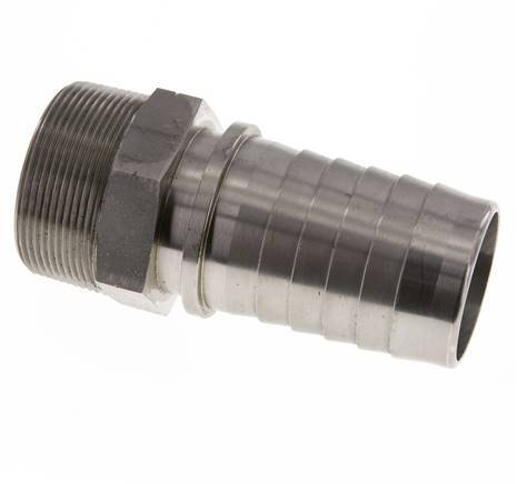 50x68 mm & 2''NPT Stainless Steel 1.4301 Hose Pillar with Male Threads DIN EN 14423