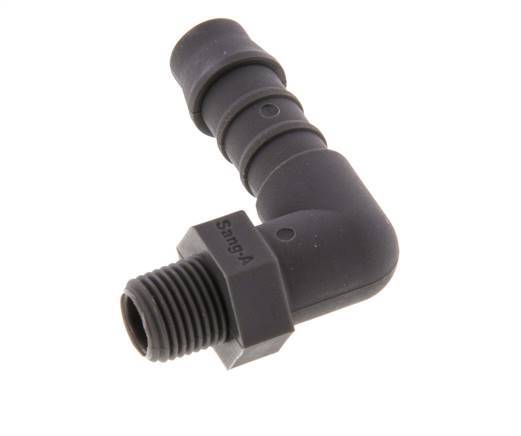 9 mm (3/8'') & R1/8'' PA 6 Elbow Hose Barb with Male Threads [5 Pieces]