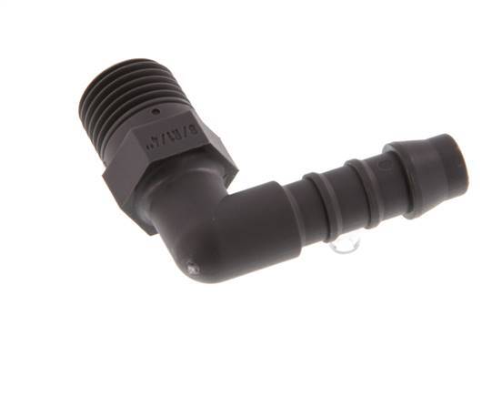 8 mm (5/16'') & R1/4'' PA 6 Elbow Hose Barb with Male Threads [10 Pieces]