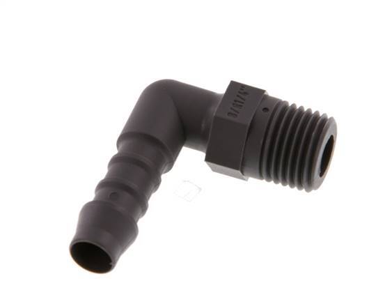 8 mm (5/16'') & R1/4'' PA 6 Elbow Hose Barb with Male Threads [10 Pieces]