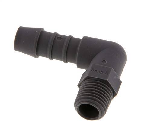 10 mm & R1/4'' PA 6 Elbow Hose Barb with Male Threads [10 Pieces]