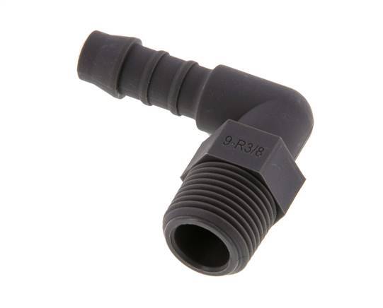 9 mm (3/8'') & R3/8'' PA 6 Elbow Hose Barb with Male Threads [10 Pieces]