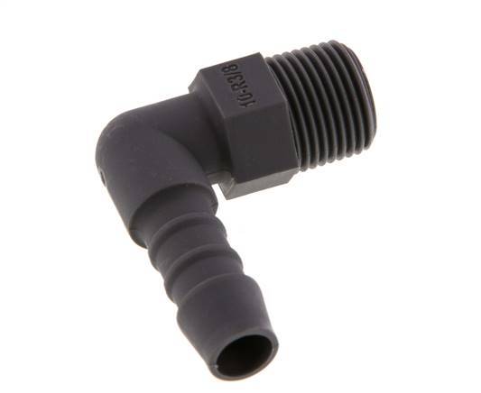 10 mm & R3/8'' PA 6 Elbow Hose Barb with Male Threads [10 Pieces]