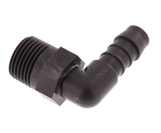 12 mm & R1/2'' PA 6 Elbow Hose Barb with Male Threads [5 Pieces]