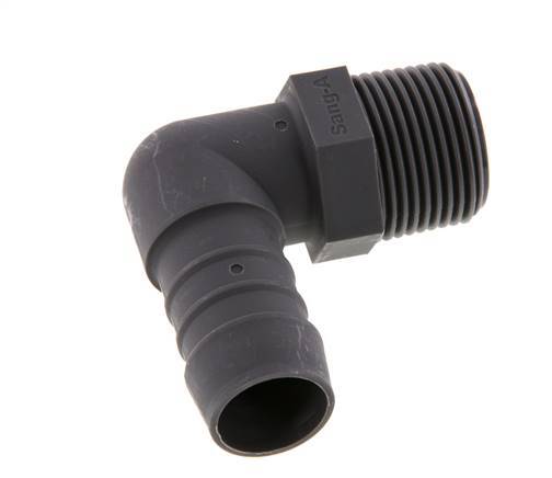 19 mm (3/4'') & R3/4'' PA 6 Elbow Hose Barb with Male Threads [2 Pieces]