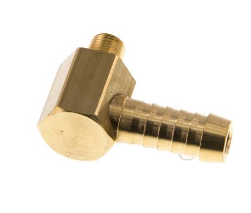9 mm (3/8'') & M8x0.75 (taper) Brass Elbow Hose Barb with Male Threads [2 Pieces]