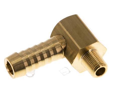 9 mm (3/8'') & M8x0.75 (taper) Brass Elbow Hose Barb with Male Threads [2 Pieces]