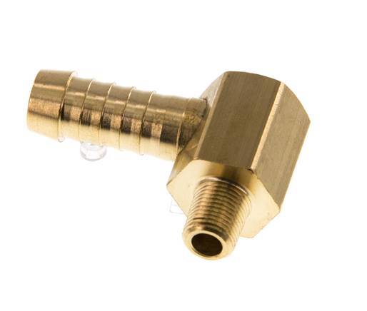 9 mm (3/8'') & M8x0.75 (taper) Brass Elbow Hose Barb with Male Threads [2 Pieces]