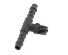 6 mm (1/4'') & R1/8'' PA 6 Tee Hose Barb with Male Threads [10 Pieces]