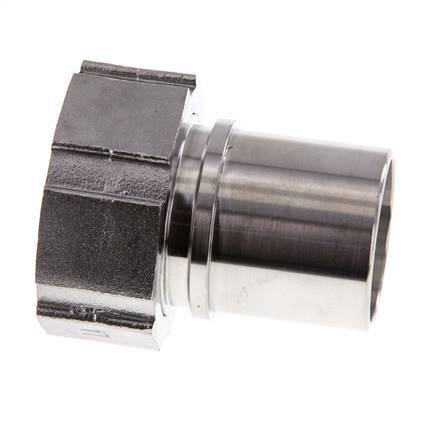 38 mm (1-1/2'') & G1-1/2'' Stainless Steel 1.4401 Hose Barb Union Nut Flat Sealing PTFE Safety collars EN 14420-5 (DIN 2817)