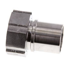 38 mm (1-1/2'') & G1-1/2'' Stainless Steel 1.4401 Hose Barb Union Nut Flat Sealing PTFE Safety collars EN 14420-5 (DIN 2817)