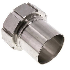 75 mm (3'') & G3'' Stainless Steel 1.4401 Hose Barb Union Nut Flat Sealing PTFE Safety collars EN 14420-5 (DIN 2817)