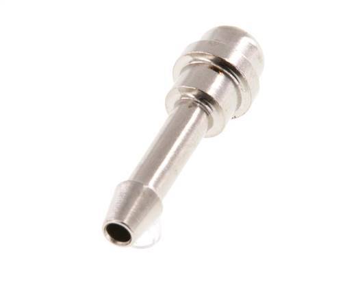 4 mm nickel plated Brass Hose Barb without Union Nut (G1/8'') 11mm [5 Pieces]