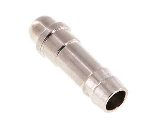 9 mm (3/8'') nickel plated Brass Hose Barb without Union Nut (G1/4'') 15.5mm [5 Pieces]