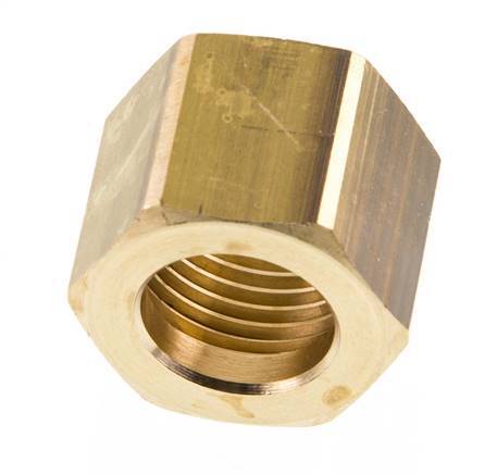 6/9/13mm (G1/2'') Brass Union Nut L20.5mm [2 Pieces]
