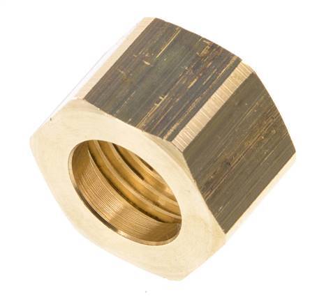 6/9/13mm (G1/2'') Brass Union Nut L16mm [5 Pieces]
