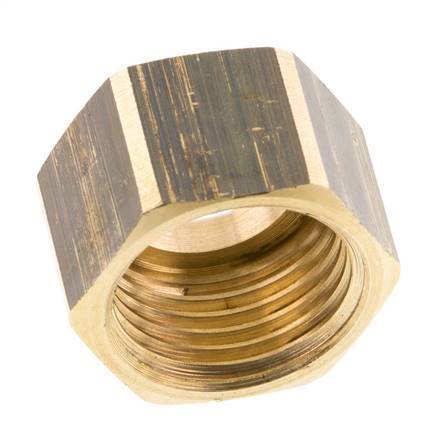 6/9/13mm (G1/2'') Brass Union Nut L16mm [5 Pieces]