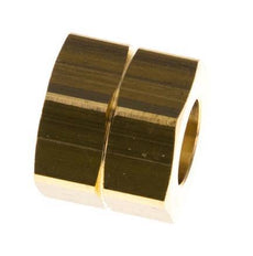 4/6mm (G1/4'' LH) Brass Union Nut L15.5mm [5 Pieces]