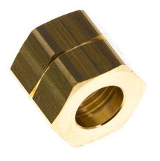 4/6mm (G1/4'' LH) Brass Union Nut L15.5mm [5 Pieces]