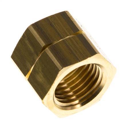 4/6mm (G1/4'' LH) Brass Union Nut L15.5mm [5 Pieces]