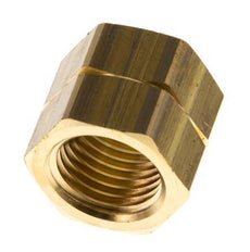 4/6mm (G1/4'' LH) Brass Union Nut L15.5mm [5 Pieces]