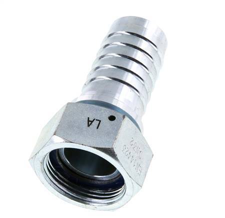 32x48 mm & G1-1/4'' zink plated Steel Hose Pillar with Union Nut DIN EN 14423 / DIN 2826