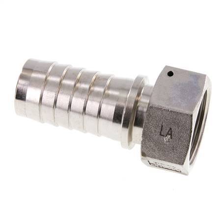 32x48 mm & G1-1/4'' Stainless Steel 1.4301 Hose Pillar with Union Nut DIN EN 14423 / DIN 2826