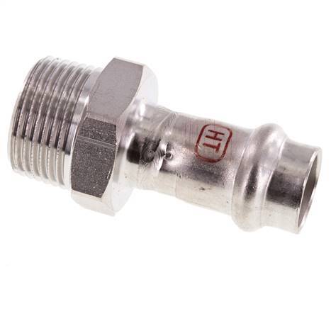 Press Fitting - 15mm Female & R 3/4'' Male - Stainless Steel