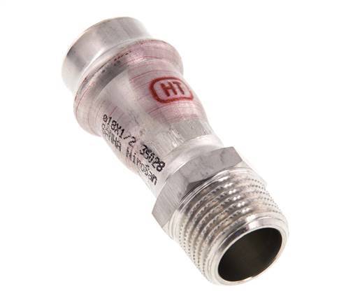 Press Fitting - 18mm Female & R 1/2'' Male - Stainless Steel