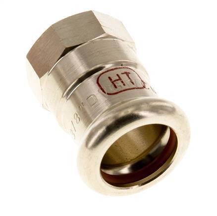 Press Fitting - 15mm Female & Rp 3/8'' - Copper alloy