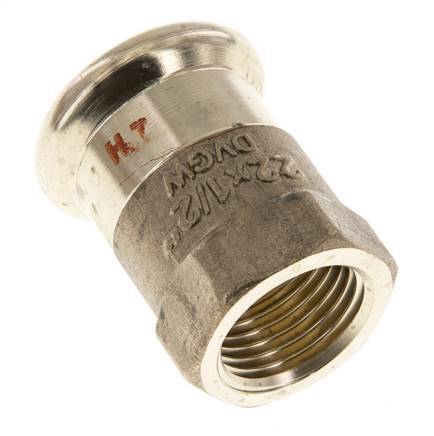 Press Fitting - 22mm Female & Rp 1/2'' Female - Copper alloy