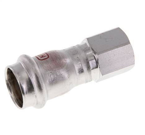 Press Fitting - 22mm Female & Rp 1/2'' Female - Stainless Steel