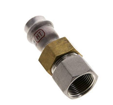 Union Press Fitting - 18mm Female & Rp 3/4'' Female - Stainless Steel Flat Sealing