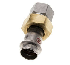 Union Press Fitting - 22mm Female & Rp 3/4'' Female - Stainless Steel Flat Sealing