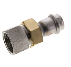 Union Press Fitting - 22mm Female & Rp 1'' Female - Stainless Steel Flat Sealing