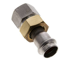 Union Press Fitting - 22mm Female & Rp 1'' Female - Stainless Steel Flat Sealing