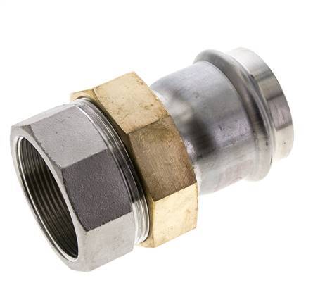 Union Press Fitting - 54mm Female & Rp 2'' Female - Stainless Steel Flat Sealing