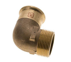 90deg Elbow Press Fitting - 35mm Female & R 1-1/4'' Male - Copper alloy