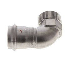 90deg Elbow Press Fitting - 35mm Female & R 1-1/4'' Male - Stainless Steel