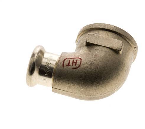 90deg Elbow Press Fitting - 15mm Female & Rp 3/4'' Female - Copper alloy