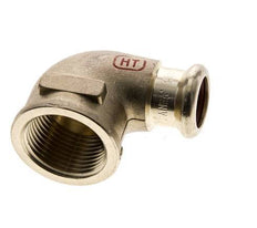 90deg Elbow Press Fitting - 15mm Female & Rp 3/4'' Female - Copper alloy