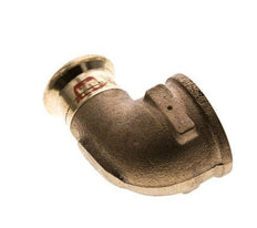 90deg Elbow Press Fitting - 22mm Female & Rp 1'' Female - Copper alloy