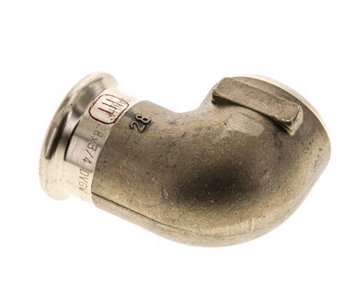 90deg Elbow Press Fitting - 28mm Female & Rp 3/4'' Female - Copper alloy