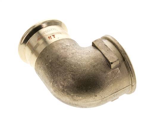 90deg Elbow Press Fitting - 42mm Female & Rp 1-1/2'' Female - Copper alloy