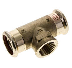 Tee Press Fitting - 28mm Female & Rp 3/4'' Female - Copper alloy