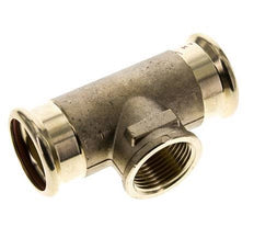 Tee Press Fitting - 35mm Female & Rp 1'' Female - Copper alloy