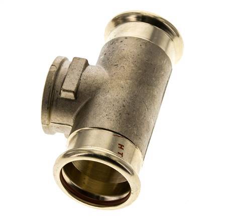 Tee Press Fitting - 35mm Female & Rp 1'' Female - Copper alloy