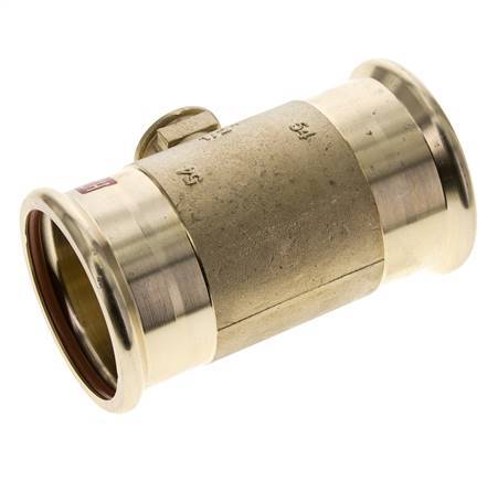 Tee Press Fitting - 54mm Female & Rp 1/2'' Female - Copper alloy