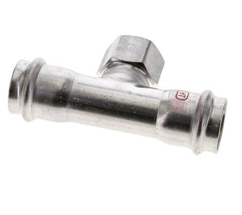 Tee Press Fitting - 28mm Female & Rp 3/4'' Female - Stainless Steel